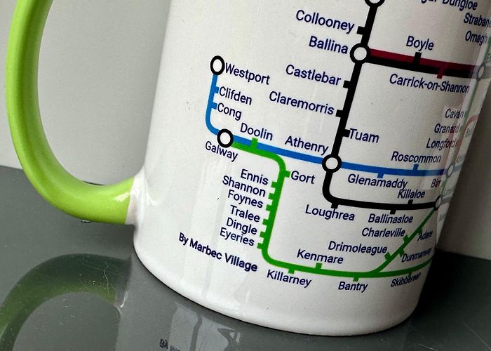 Boyle Abbey Éire Ireland Metro Map Mug. A Unique Irish Gift for the Emerald ... photo