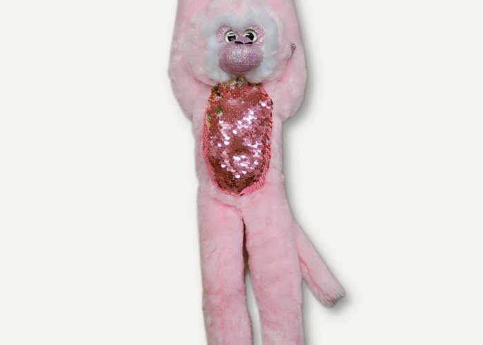 Granby Zoo (Zoo de Granby) Plush sequence monkey in pink - Boutique du Zoo de Granby photo