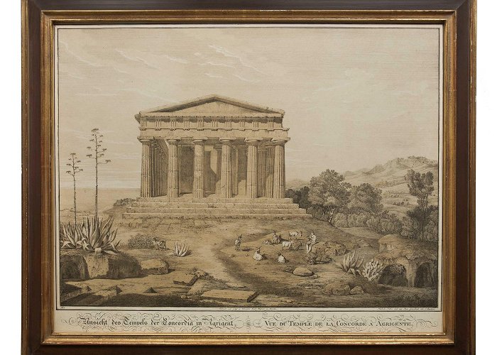 Temple of Concordia A View of the Temple of Concordia, Agrigento", lithograph after ... photo