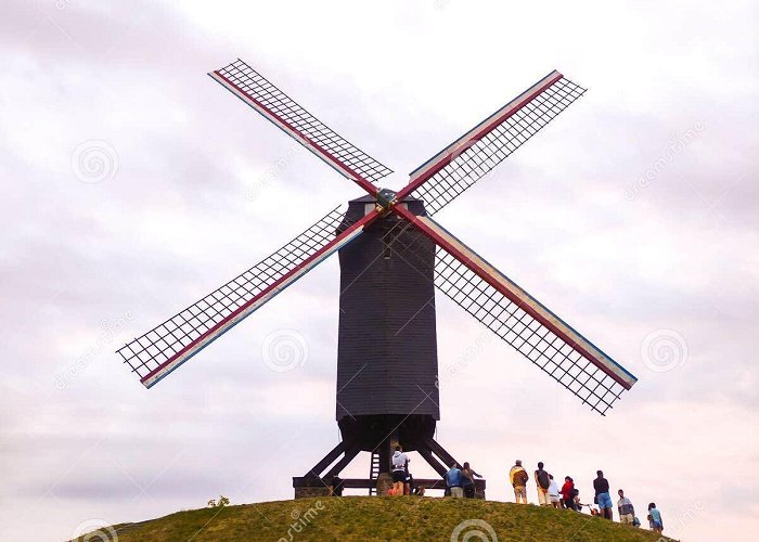 Sint-Janshuismolen Windmill in Brugge, Bruges in Belgium. Sint-Janshuismolen Stock ... photo