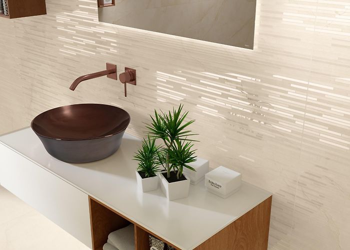 Riviera Shopping Mall Tile ceramic CAREZZA CREMA 30X90 ▻ DUNE photo