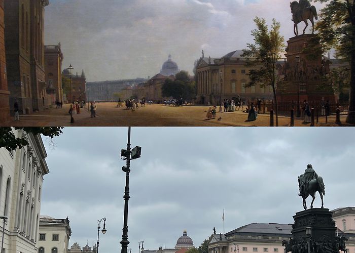 Unter den Linden Unter den Linden, Berlin, Germany (1856 and 2022) : r ... photo