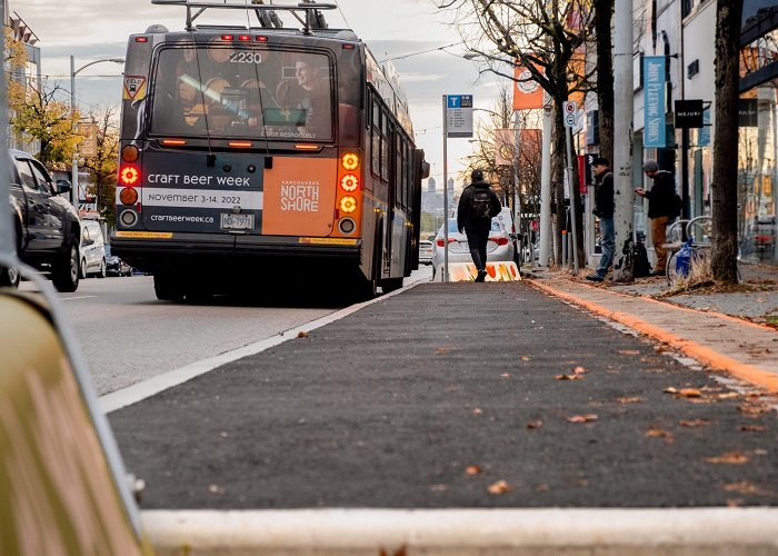 West 4th Avenue Shopping Street Bus riders along West 4th Avenue in Vancouver get a speed boost ... photo