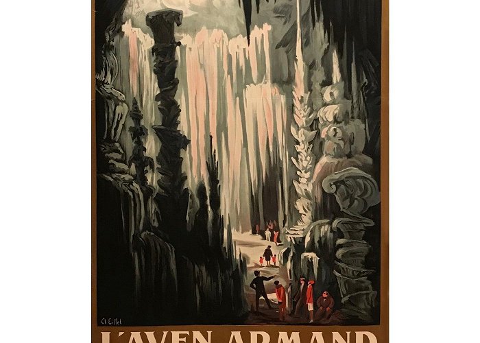 Aven Armand Cave Original Vintage 1930s French Travel Poster, l'Aven Armand (Cave ... photo