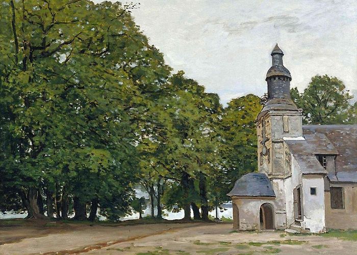Nôtre Dame de Grâce Chapel The Church of Notre Dame de grace in Honfleur, 1864, 68×52 cm by ... photo