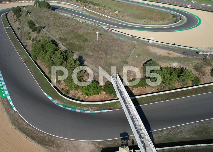 Autodromo Fernanda Pires da Silva Aerial view of Autodromo do Estoril, Por... | Stock Video | Pond5 photo