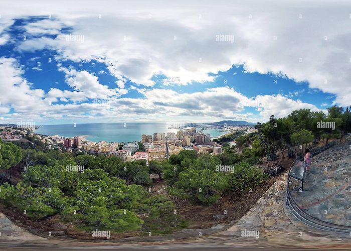 Gibralfaro viewpoint 360° view of Malaga Spain Viewpoint Gibralfaro - Alamy photo