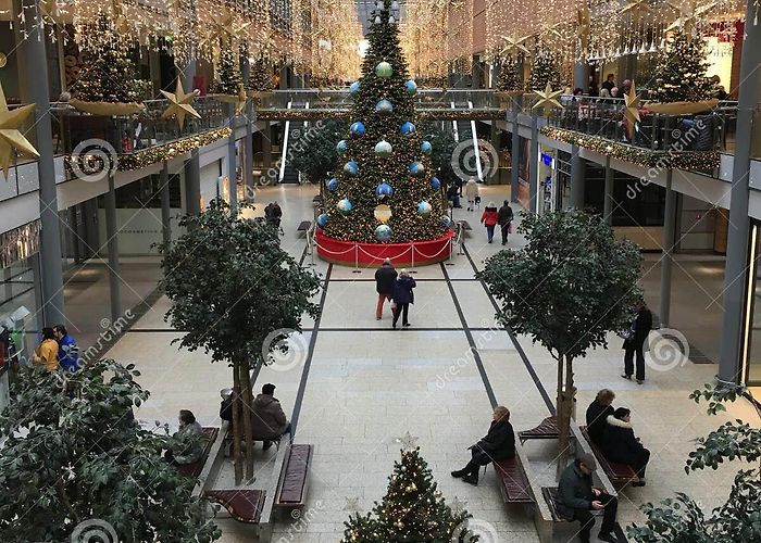 Potsdamer Platz Arkaden Potsdamer Platz Arkaden Shopping Mall in Christmas Decoration with ... photo