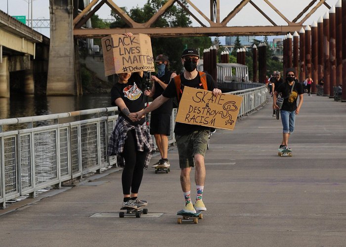 Confederation Bridge PORTLAND SKATE FOR BLACK LIVES • BIGFOOT SKATEBOARDING MAGAZINE photo