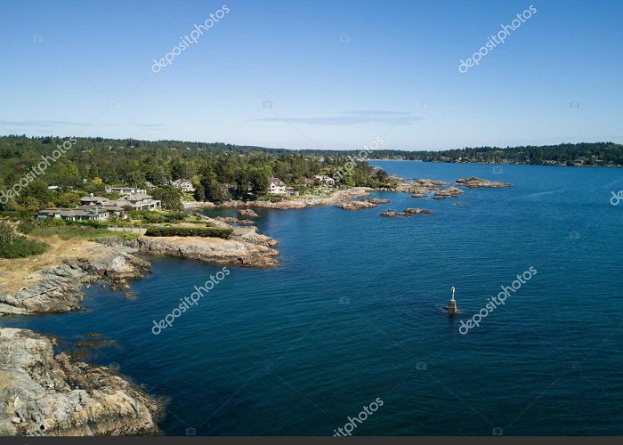 Uplands Park Aerial Landscape View Beautiful Rocky Shore Pacific Coast Taken ... photo