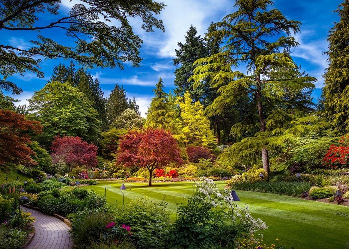 The Butchart Gardens Butchart Gardens in Brentwood Bay near Victoria on Vancouver ... photo