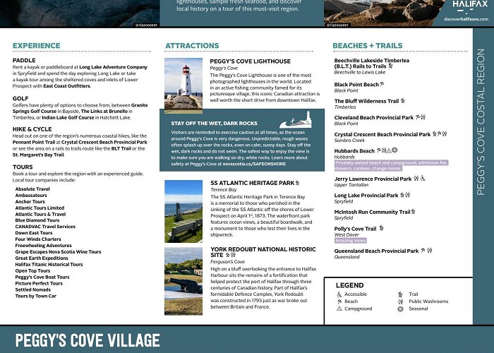 Cleveland Beach Provincial Park Peggy's Cove Coastal Region Map 2022 by Discover Halifax - Issuu photo