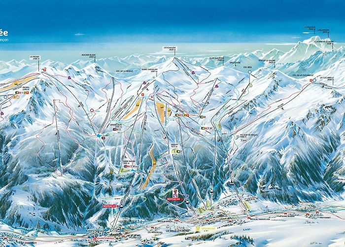 Serre Chevalier Monêtier Ski School Piste map - esf Serre Chevalier Monêtier photo