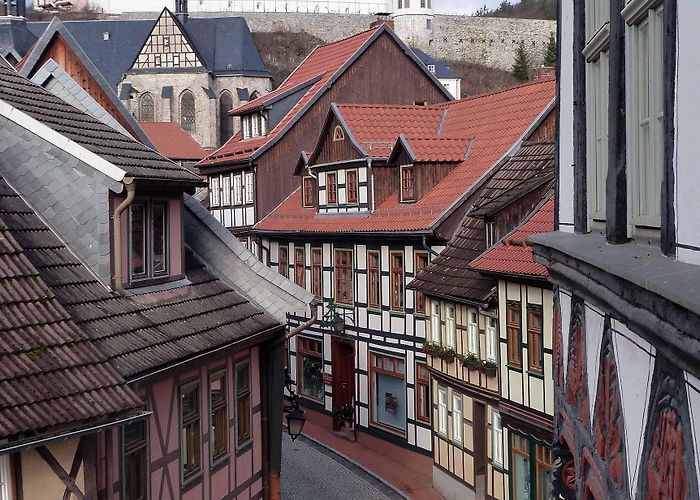 Stolberg castle Stolberg (Harz) with the Stolberg Castle, Germany : r ... photo