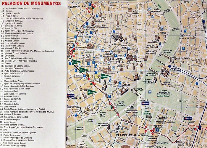 Iglesia del Pilar Detailed tourist map of Valencia city center in spain | Vidiani ... photo