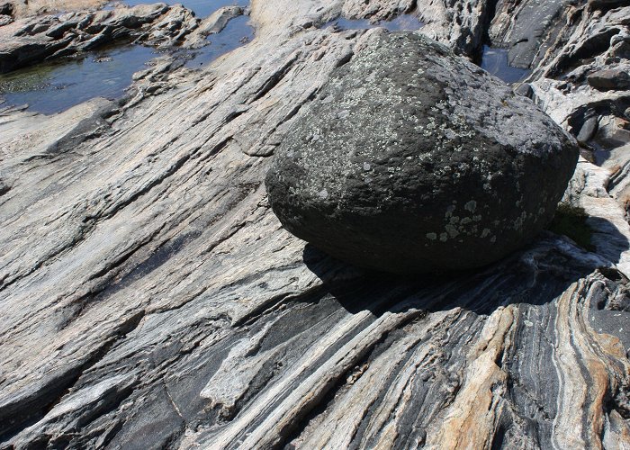 Massasauga Provincial Park Cool rock striations at Wreck Island, Massasauga Provincial Park ... photo