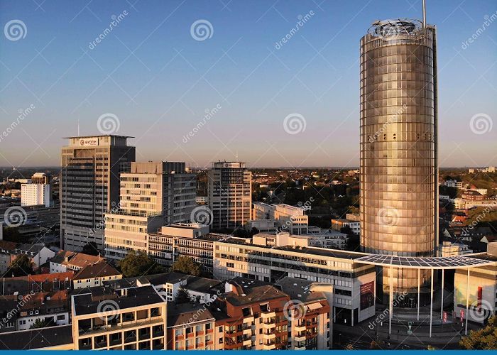 RWE Tower Essen skyline in Germany editorial photography. Image of created ... photo