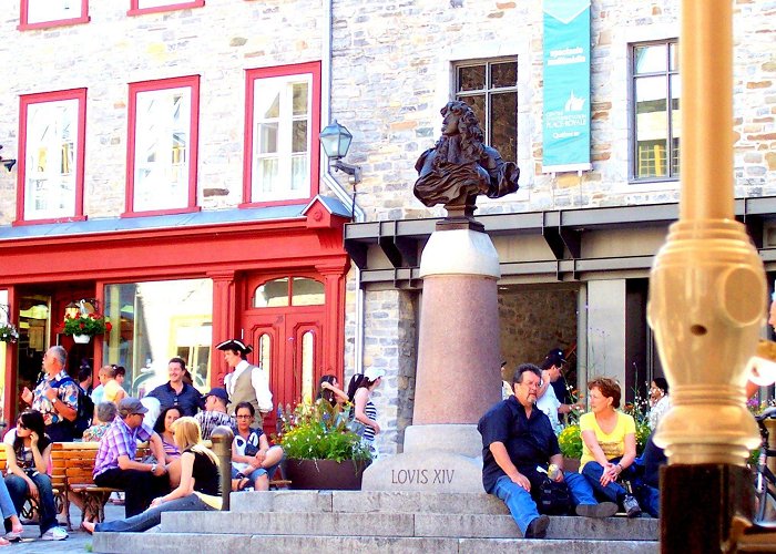 King Louis XIV Statue Statue of Louis XIV in Place Royal, Quebec photo