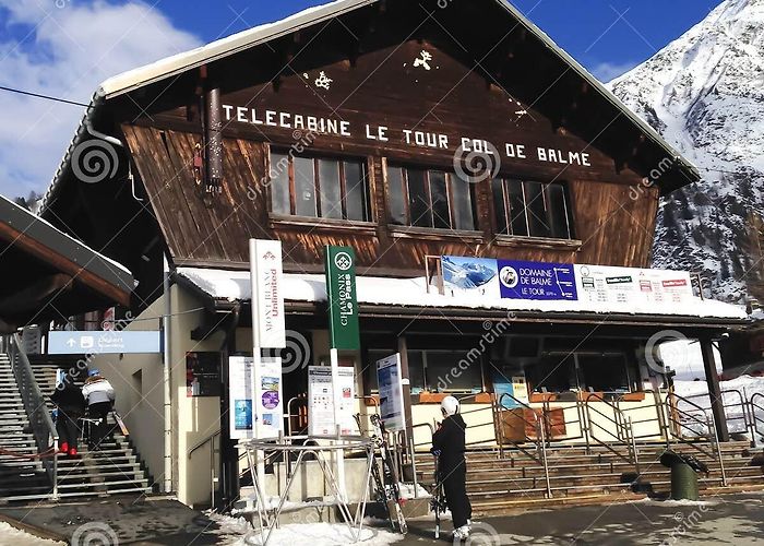 Col de Balme Ski Lift Telecabine Le Tour Col De Balme Ski Station, Chamonix, France ... photo