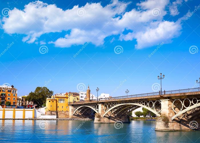 Triana Bridge - Isabel II Bridge Puente Isabel II Bridge in Triana Seville Andalusia Stock Image ... photo