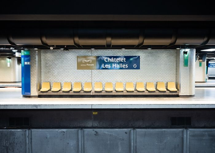 Châtelet-Les Halles RER Station It's eerie': Capturing the emptiness of Paris, a city under lockdown photo