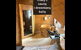 Chaty Swierkowe Wzgorze - Drewniane Domy Z Sauna I Balia カルパッチ Exterior photo