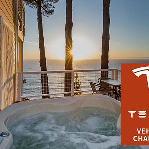 Breathtaking Oceanview! By Oceanviewhottubs Oceanfront! Shelter Cove Ca Tesla Ev Stationアパートメント Exterior photo