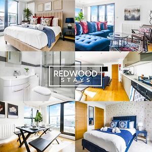 Penthouse Apartment In Town Centre, Free Parking & Balcony By Redwood Stays キャンバリー Exterior photo