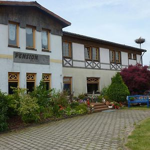 ホテル Pension Moritz Und Hofladen Unterm Storchennest -16303 Schwedt,Schwedter Allee1 Exterior photo